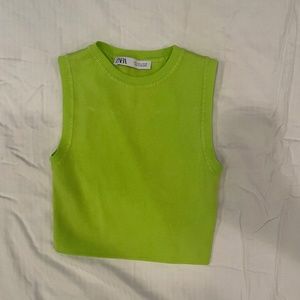 Zara Lime Green Crop Top